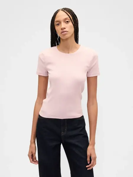 GAP rebrované crop tričko s logom