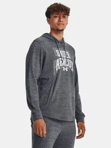 Sivá pánska mikina Under Armour UA Rival Terry Graphic HD