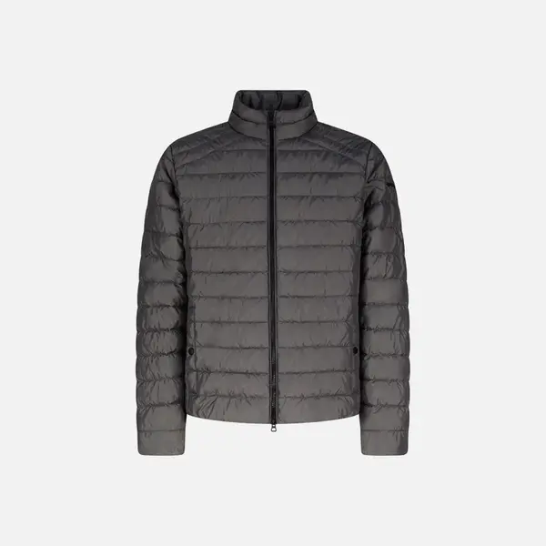 Grey Men's Quilted Jacket Geox Kennet - Men's