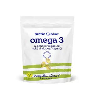 Arctic Blue Vegan Omega 3 Algae 250 mg DHA + vitamin D 90 gelových kapslí