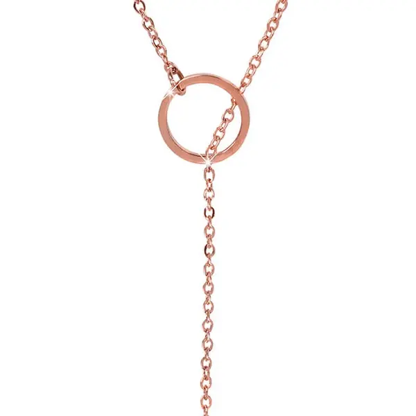 Troli Stylový růžově pozlacený náhrdelník