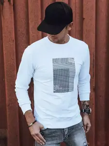 Pánská mikina s potiskem bílá Dstreet