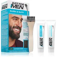 Just for Men Men Moustache & Beard farba na bradu na zakrytie šedín odtieň M-45 Dark Brown 1 ks