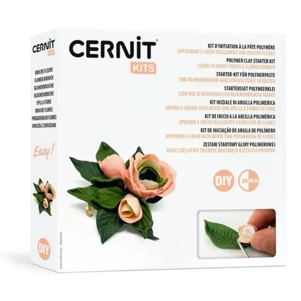 Startovácí sada Cernit – Flower brooch