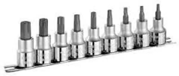 Sada zástrčných hlavic 1/2" TORX  9 ks Tona Expert E032936