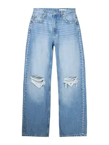 Bershka Džínsy  modrá denim