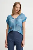 Halenka Sandro Ferrone dámská, modrá barva, vzorovaná, S32XBEMEFISTO