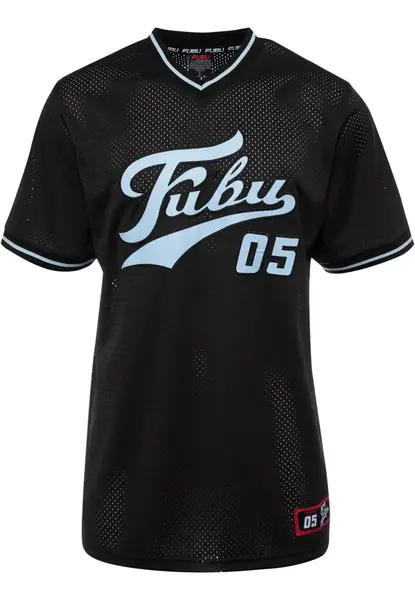 FUBU Tričko 'Varsity'  svetlomodrá / čierna