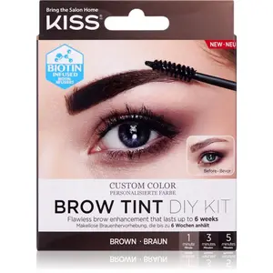 KISS Brow Tint DIY Kit barva na obočí odstín Brown 20 ml
