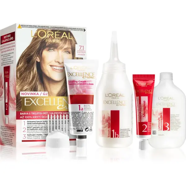 L’Oréal Paris Excellence Creme barva na vlasy odstín 7.1 1 ks