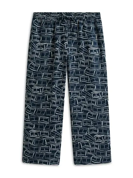Tommy Hilfiger Curve Nohavice  tmavomodrá / biela