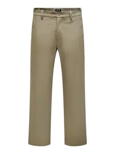 Only & Sons Chino nohavice 'Edge'  tmavobéžová