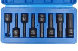 Sada zástrčných úderových hlavic Imbus, 1/2", H5 - H19, 8 kusů - QUATROS QS50008