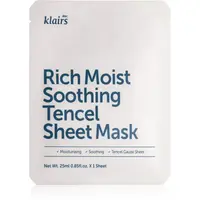 Klairs Rich Moist Soothing Tencel Sheet Mask upokojujúca plátienková maska s hydratačným účinkom 25 ml