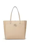 Kožená kabelka Lauren Ralph Lauren béžová barva, 431960183