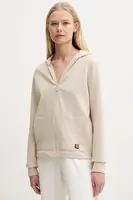 Mikina Armani Exchange dámská, béžová barva, s kapucí, hladká, XW000088 AF10172