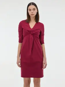 Bordové pouzdrové šaty ORSAY