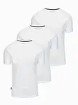 Ombre Set of shirts with V neckline and elastane and subtle logo 3-pack