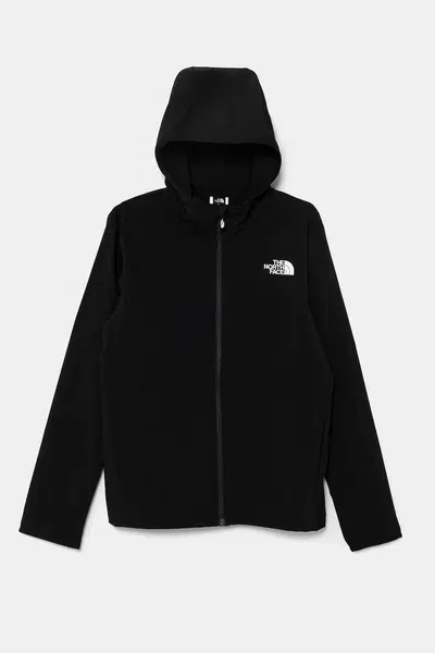 Dětská mikina The North Face ON THE TRAIL FZ HOODIE černá barva, s kapucí, hladká, NF0A8AXSJK31