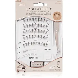 KISS Lash Atelier Desing Kit trsové nalepovacie mihalnice s lepidlom 02 1 ks