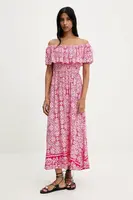 Šaty Answear.LAB růžová barva, midi