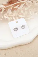 Strieborné náušnice v tvare srdca Glam Chic