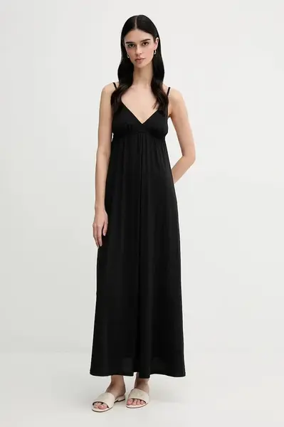 Šaty United Colors of Benetton černá barva, maxi, 3Q225V00Y