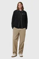 Kalhoty s příměsí lnu AllSaints HANBURY béžová barva, M038TC