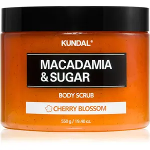 KUNDAL Macadamia & Sugar Cherry Blossom cukrový peeling s bambuckým máslem 550 g