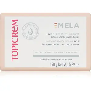 Topicrem MELA Unifying Exfoliating Bar čisticí mýdlo s exfoliačním účinkem na obličej a tělo 150 g