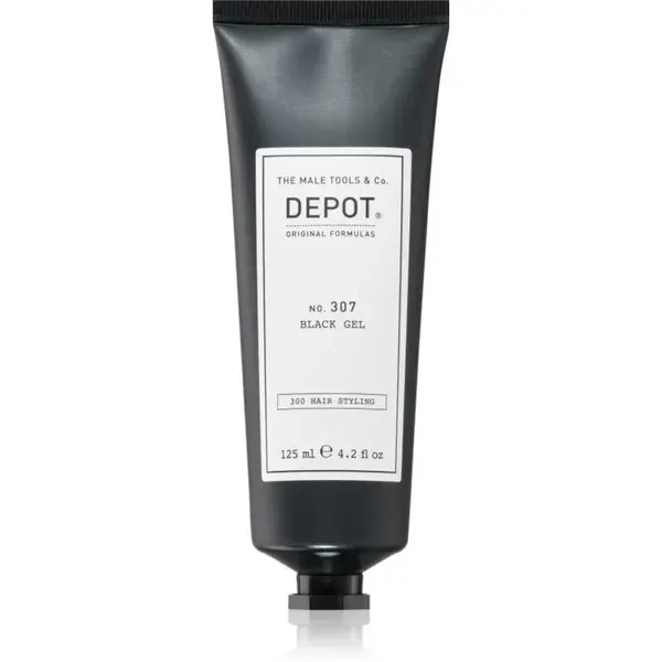DEPOT 300 HAIR STYLING NO. 307 BLACK GEL stylingový gel pro tmavé vlasy 125 ml