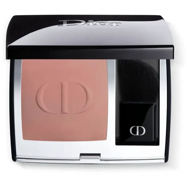 DIOR Rouge Blush kompaktní tvářenka se štětcem a zrcátkem odstín 100 Nude Look (Matte) 6 g