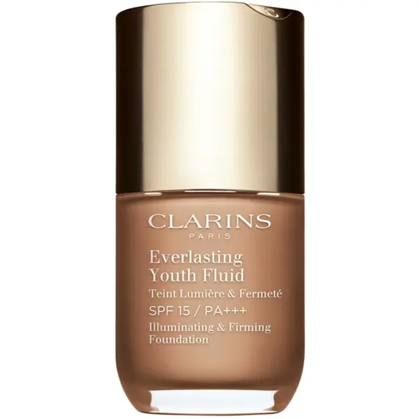 Clarins Everlasting Youth Fluid Foundation rozjasňující make-up SPF 15 odstín 112.3 Sandalwood 30 ml