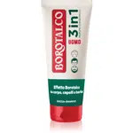 Borotalco MEN 3 in 1 sprchový gel pro muže na obličej, tělo a vlasy vůně Unique Scent of Borotalco 200 ml