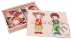 Vkládačka oblékání dřevo holka/kluk - puzzle z kategorie Maxi dílky