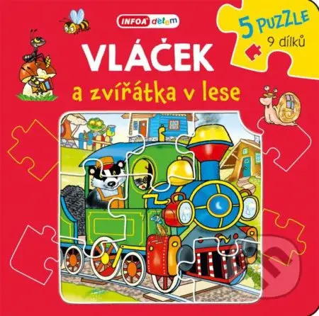 Vláček a zvířátka v lese – Knížkové puzzle - kniha z kategorie Pro děti