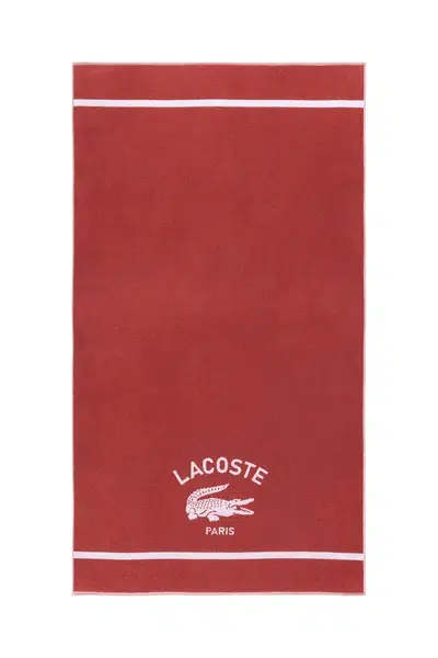 Bavlněný plážový ručník Lacoste LORIGINE Sierra 90 x 160 cm vínová barva