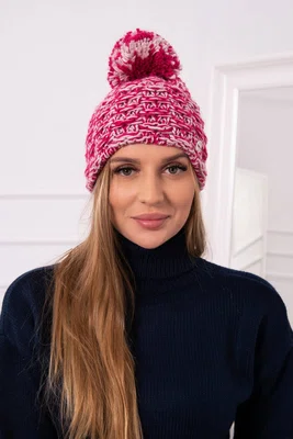 Kesi Fleecová čepice Fiona K275 fuchsiová + pudrově růžová