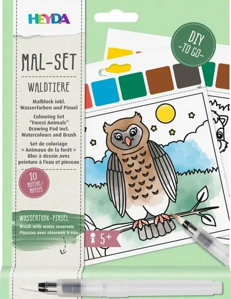 10 omalovánek - zvířátka z lesa