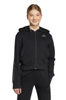 Dětská mikina adidas černá barva, s kapucí, s aplikací, KC5418