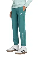 Dětské tepláky adidas zelená barva, s potiskem, KC2777
