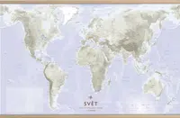 Svět - Cestovatelská mapa s lištami 1:35 000 000