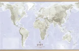 Svět - Cestovatelská mapa s lištami 1:35 000 000