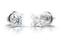 Modesi Drobné stříbrné náušnice se zirkony M00921