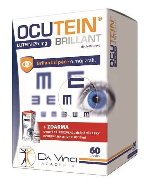Simply You Ocutein Brillant Lutein 25 mg 60 tob.+ Ocutein® Sensitive zvlhčující oční kapky 15 ml ZDARMA