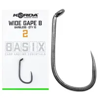 Korda háčky basix wide gape barbless 10 ks - velikost 4