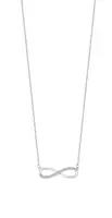 Lotus Silver Třpytivý stříbrný náhrdelník s čirými zirkony Nekonečno LP1872-1/1