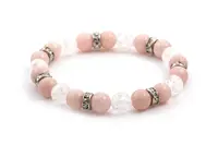 Agato Korálkový náramek z jadeitu a křišťálu MINK67/18