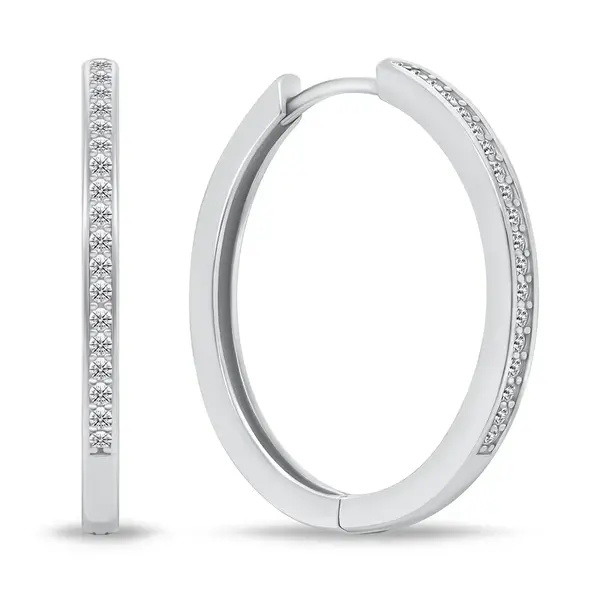 Brilio Silver Okouzlující stříbrné kruhové náušnice PE048