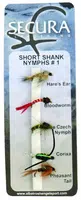 Secura flyfishing mušky short shank nymphs #1 5 ks